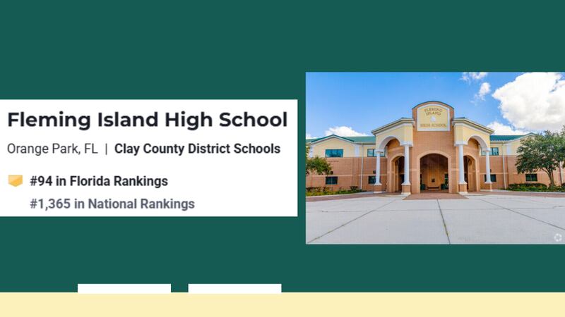 Fleming Island High School, (No. 94 in the state, No. 1,365 nationally)