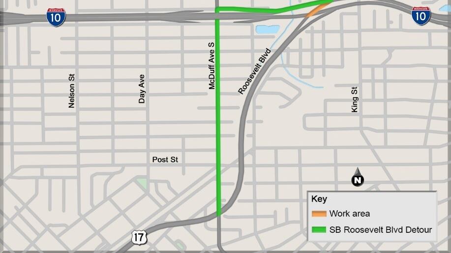 McDuff Avenue and Post Street will also see closures.