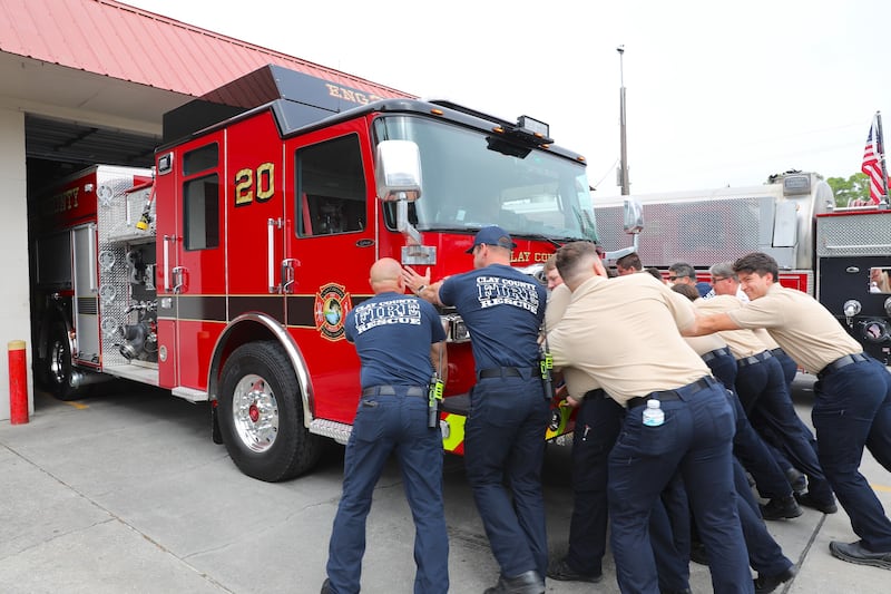 According to CCFR, the “Push-In” ceremony dates back to the days of horse-drawn equipment when members had to push the equipment into a bay.