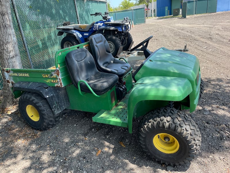 A 2002 John Deere Gator 4X2 is ready for its new owner.