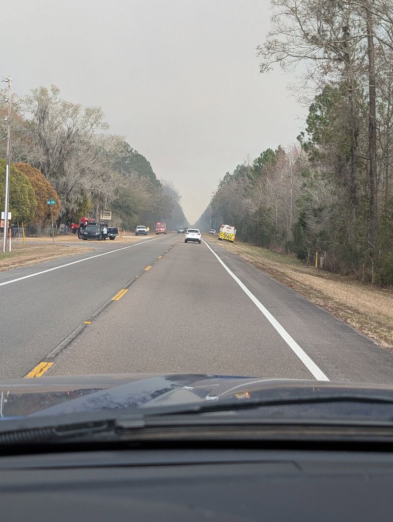 A viewer shared these photos of a wildfire in Baker County with Action News Jax's Finn Carlin.