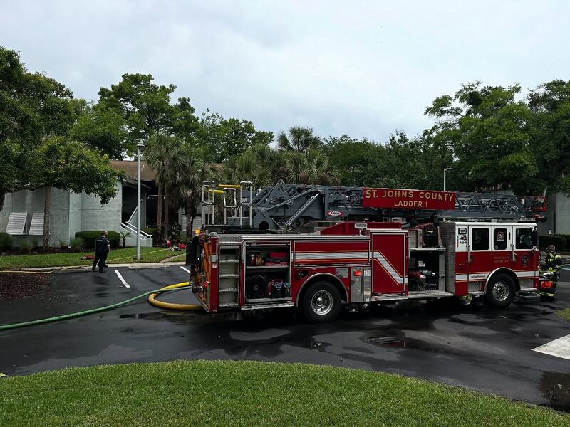 SJCFR responded to a fire at a Ponte Vedra hotel.