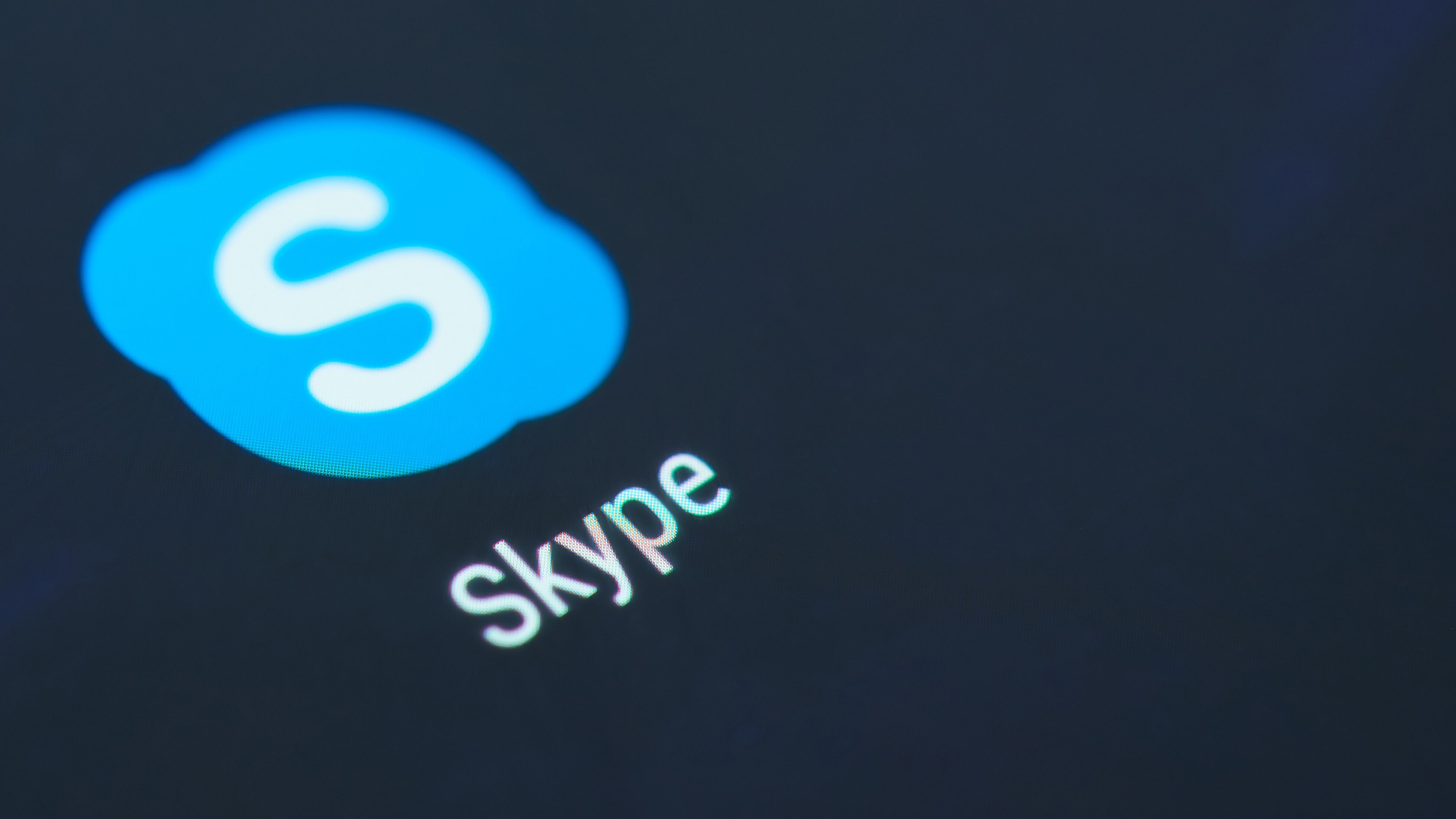 Skype icon on a smartphone.