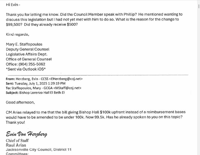Email - Grant reduction