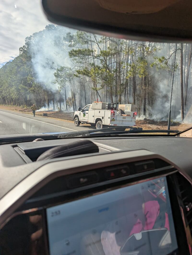 A viewer shared these photos of a wildfire in Baker County with Action News Jax's Finn Carlin.