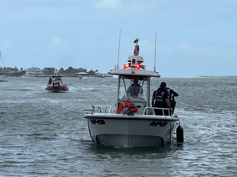 SJCFR said both boaters were wearing their lifejackets when rescue crews found them in the water.