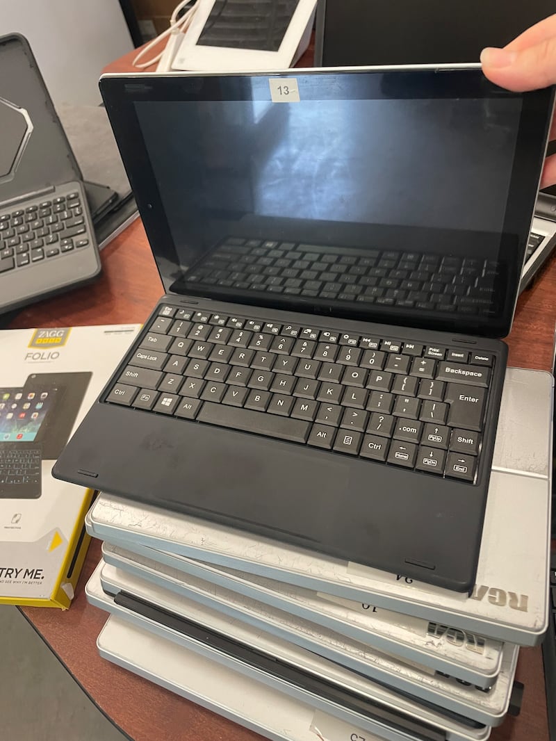 Amongst the electronics up for sale will be laptops.