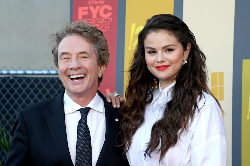 LOS ANGELES, CALIFORNIA - JUNE 11: (L-R) Martin Short and Selena Gomez attend Hulu's "Only Murders In The Building" FYC Event at El Capitan Theatre on June 11, 2022 in Los Angeles, California. (Photo by Phillip Faraone/Getty Images)