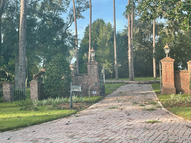 Damage Friday morning from Hurricane Helene in the San Jose Forest and San Jose West area in Jacksonville.