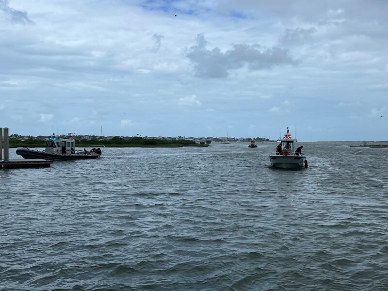 St. Johns County Sheriff's Office Air and Marine Units, Florida Fish and Wildlife, and U.S. Coast Guard Station Mayport all helped in the rescue.