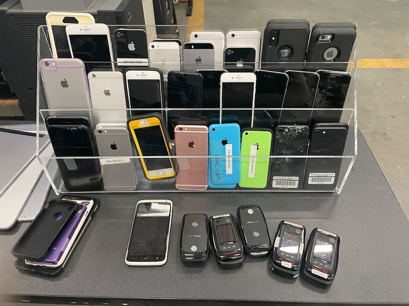 Cell phones galore. St. Johns County will have plenty of cell phones the public can bid on.