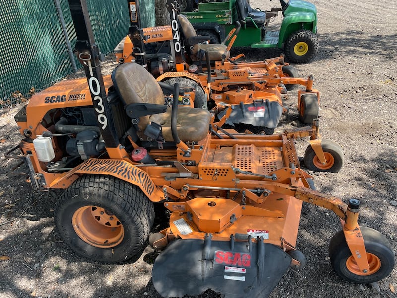 Here's a 2007 Turf Tiger Zero radium mower that St. Johns County will be putting up for the public to bid on.