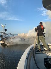Boat Fire in Nassau County