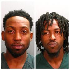 Jacksonville Sheriff's Office booking photos of James Dickerson (left) and Donald Dickerson (right).