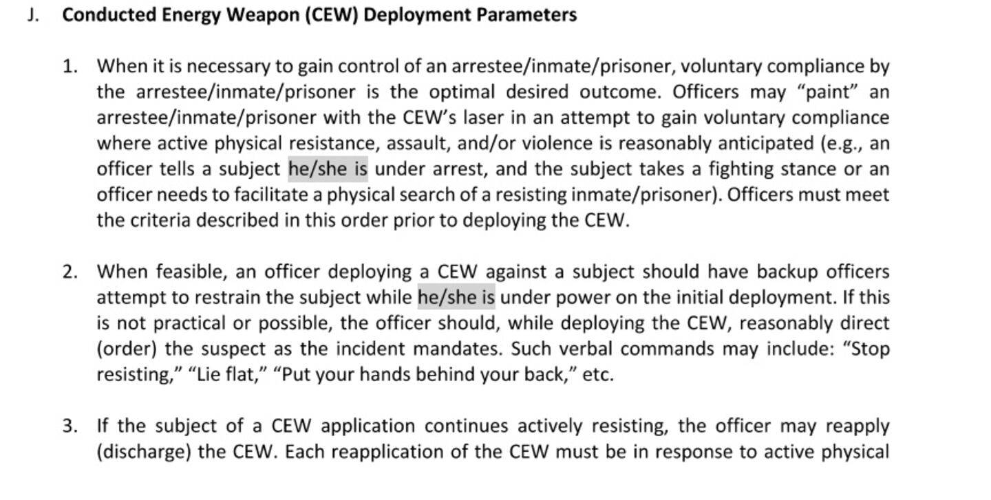 CEW deployment parameters