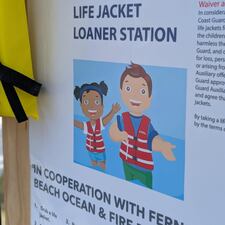 The U.S. Coast Guard Auxiliary Flotilla 14-1 out of Fernandina Beach is soft launching a new lifejacket loaner program at Main Beach