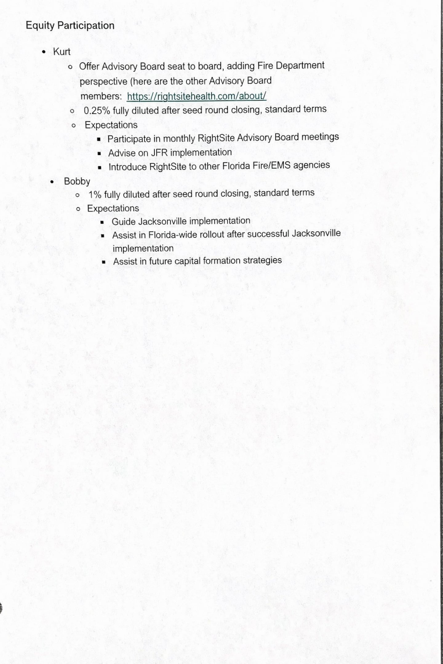 Emails show both Kurt Wilson and Bobby Stein were offered equity stakes in the company, raising concerns about transparency and compliance with ethics rules.