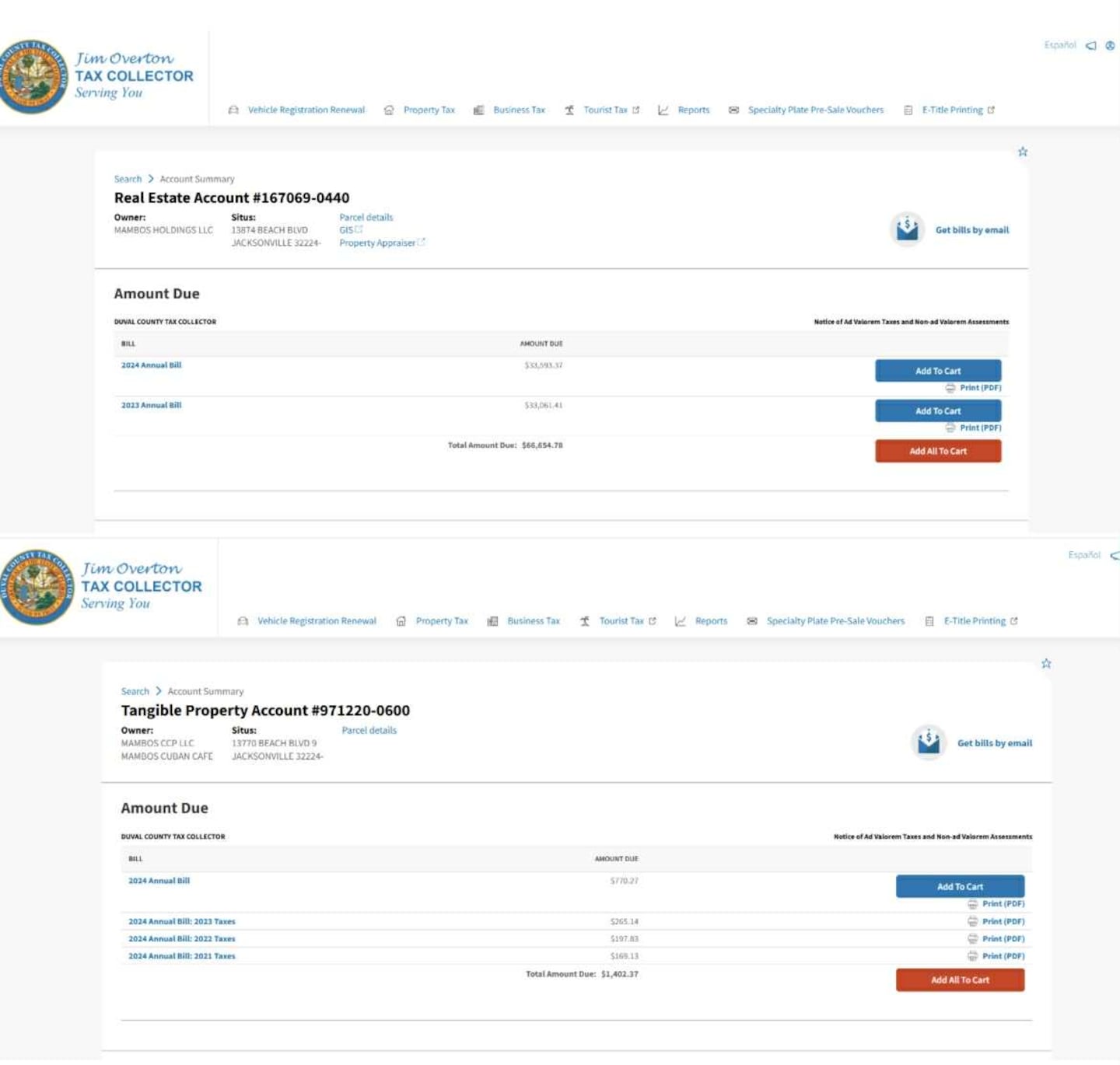 Mambos Holdings LLC