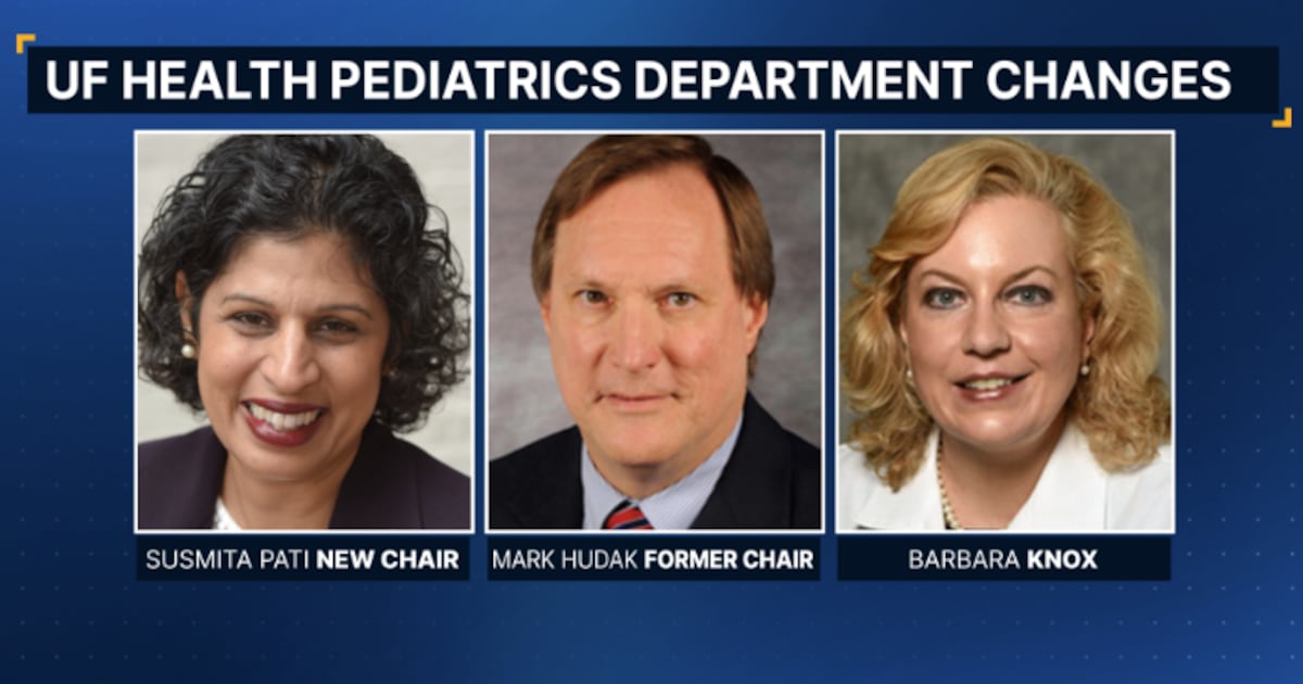 New leadership at UF Health Jacksonville’s Department of Pediatrics after internal investigation