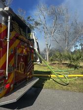St. Johns County Fire Rescue is on the scene of a house fire in the Marsh Landing Communit