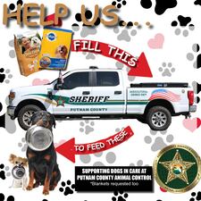 Putnam County Fire Rescue and the Sheriff's Office will go head-to-head to see who can receive the most dog donations.