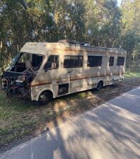 Someone abandoned this RV in Putnam County on the side of the road on San Mateo Road near Bear Boulevard.