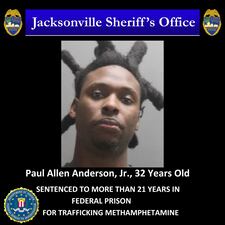 Sentenced to federal prison for dealing meth