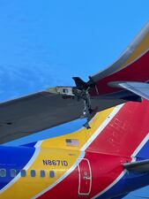 Southwest flight 5122 collided with a light poll at JIA.