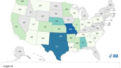 Salmonella Outbreak Map
United States Cases as of May 24, 2024
Graphic Credit: Centers for Disease Control and Prevention May 2024