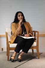 Delores Barr Weaver Policy Center CEO Vicky Basra speaks at JPEF’s EDTalks +Action event on the center’s work to support resiliency in Duval County girls. The work was funded by a grant provided by the Jacksonville Public Education Fund.