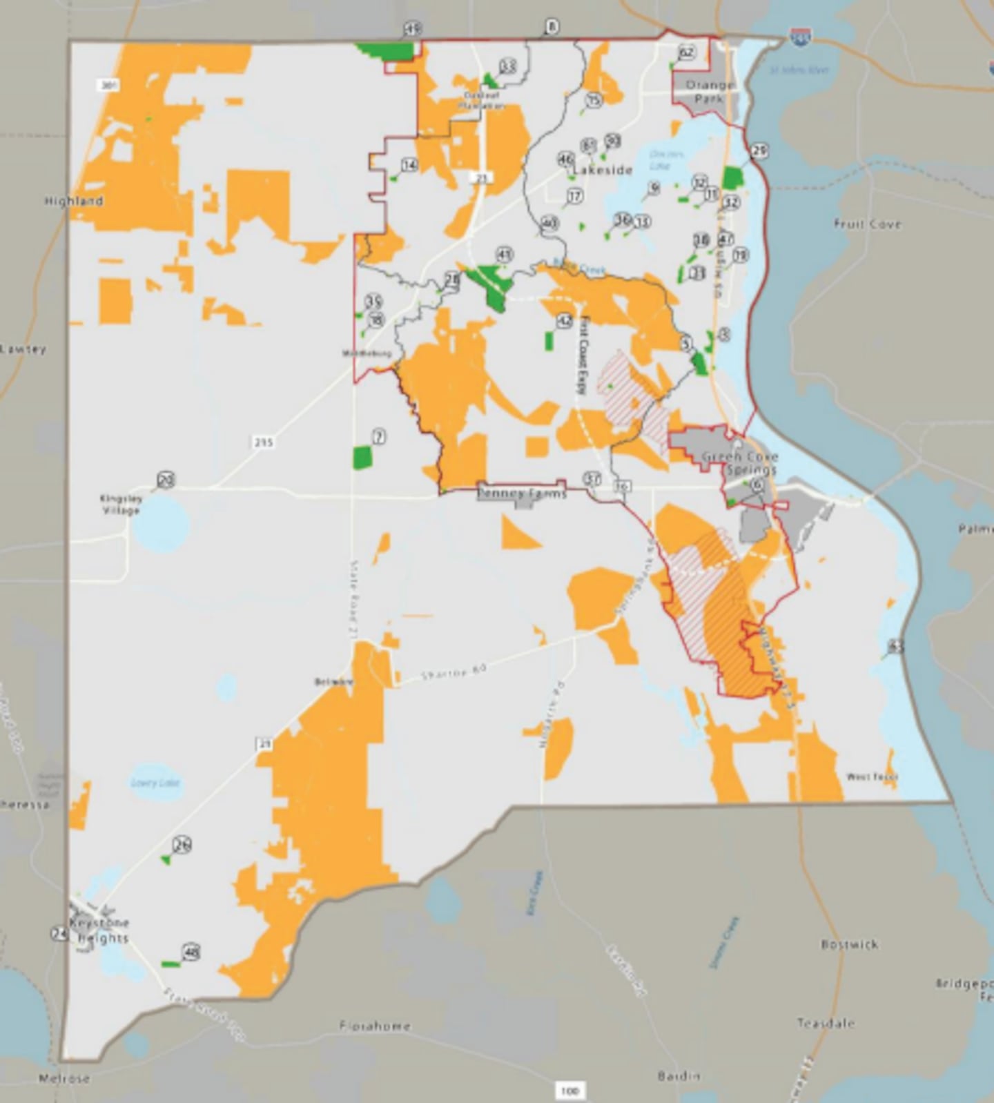 Clay County map