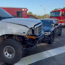 A crash following a police chase in Jacksonville on Wednesday, Oct. 30, 2024 on Cesery Road and Arlington Expressway Service Road.