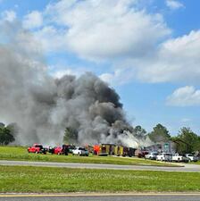 Large commercial structure fire on 207 / Stone Rd.